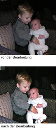 Musterbild vor und nach der Bildoptimierung