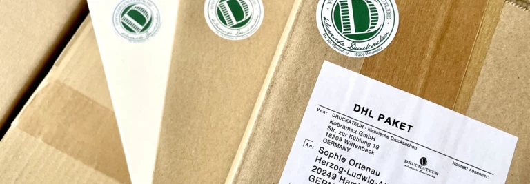 schneller Versand beim DRUCKATEUR - mit DHL